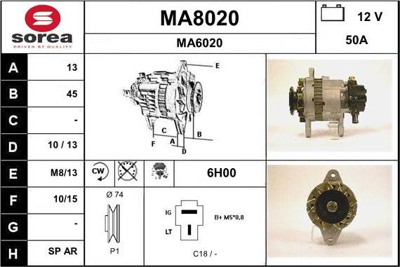 SNRA MA8020 - Генератор vvparts.bg