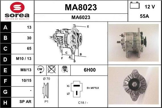 SNRA MA8023 - Генератор vvparts.bg