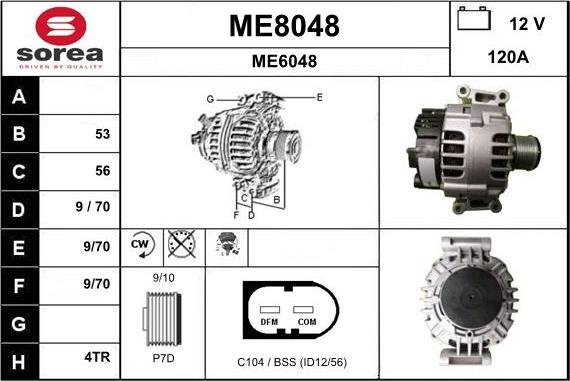 SNRA ME8048 - Генератор vvparts.bg
