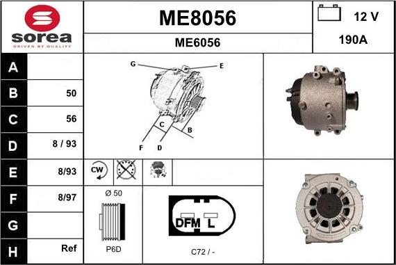 SNRA ME8056 - Генератор vvparts.bg