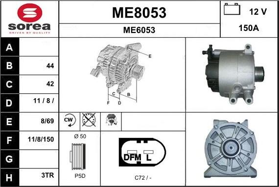 SNRA ME8053 - Генератор vvparts.bg