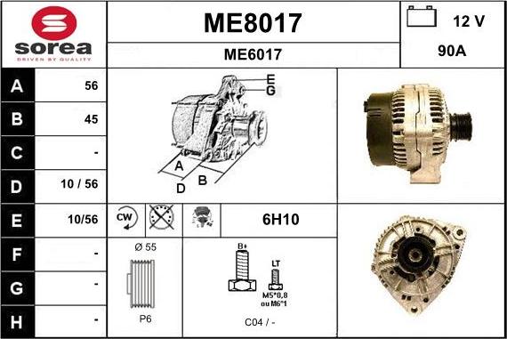 SNRA ME8017 - Генератор vvparts.bg