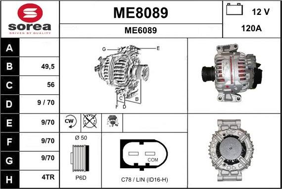 SNRA ME8089 - Генератор vvparts.bg