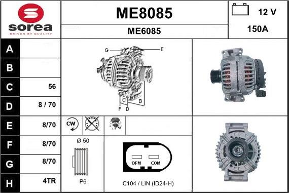 SNRA ME8085 - Генератор vvparts.bg