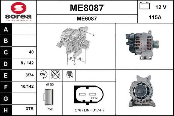 SNRA ME8087 - Генератор vvparts.bg