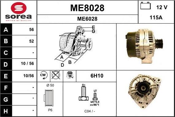 SNRA ME8028 - Генератор vvparts.bg