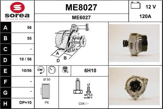 SNRA ME8027 - Генератор vvparts.bg