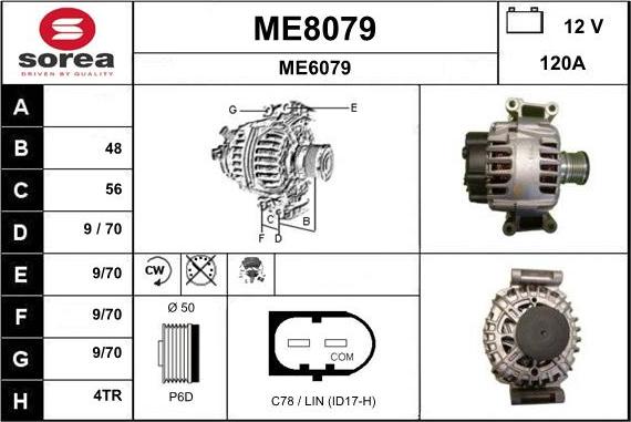 SNRA ME8079 - Генератор vvparts.bg