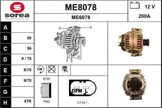 SNRA ME8078 - Генератор vvparts.bg