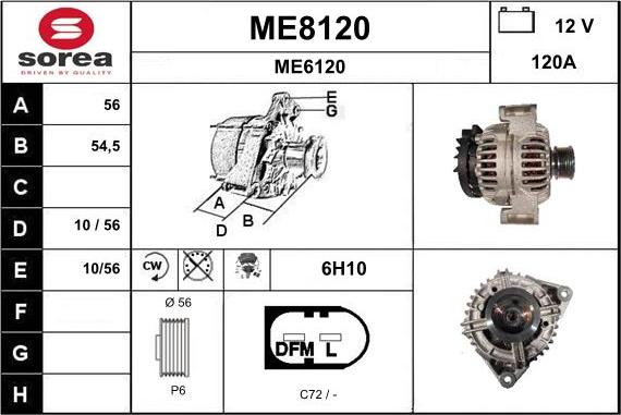 SNRA ME8120 - Генератор vvparts.bg