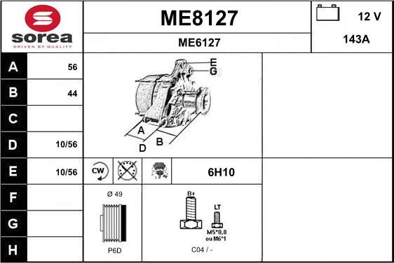 SNRA ME8127 - Генератор vvparts.bg