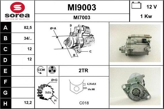 SNRA MI9003 - Стартер vvparts.bg