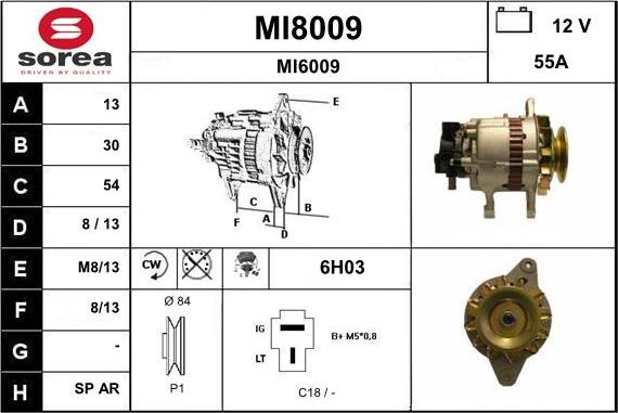 SNRA MI8009 - Генератор vvparts.bg