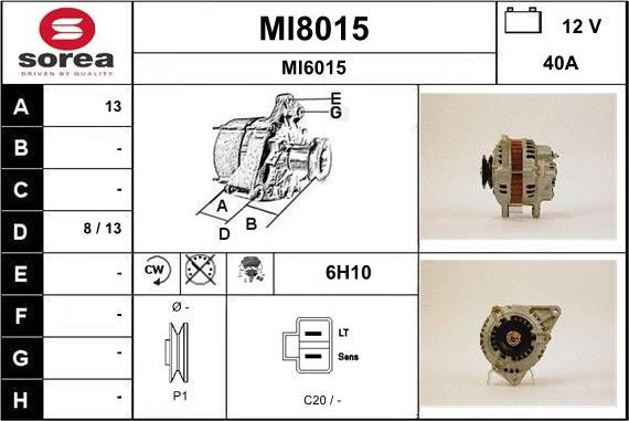 SNRA MI8015 - Генератор vvparts.bg