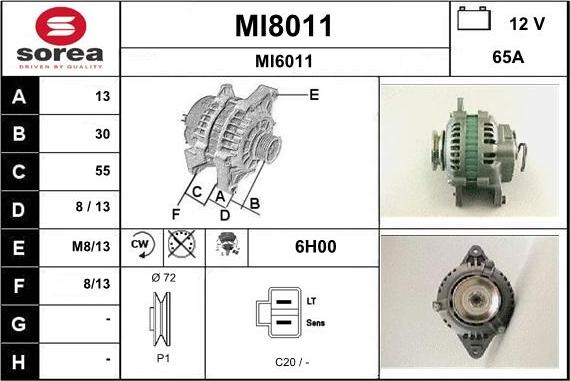 SNRA MI8011 - Генератор vvparts.bg