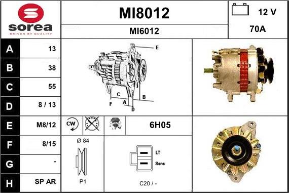 SNRA MI8012 - Генератор vvparts.bg