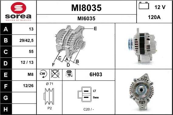 SNRA MI8035 - Генератор vvparts.bg