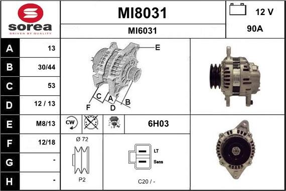 SNRA MI8031 - Генератор vvparts.bg