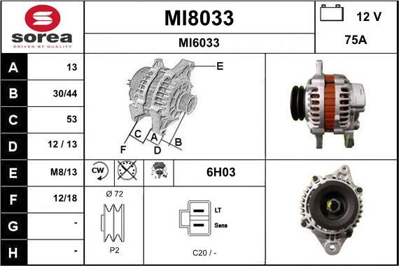 SNRA MI8033 - Генератор vvparts.bg