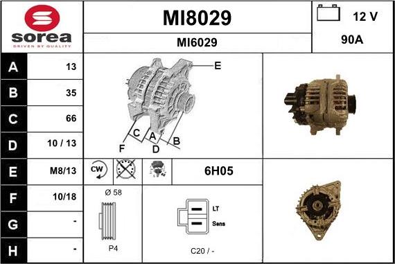 SNRA MI8029 - Генератор vvparts.bg