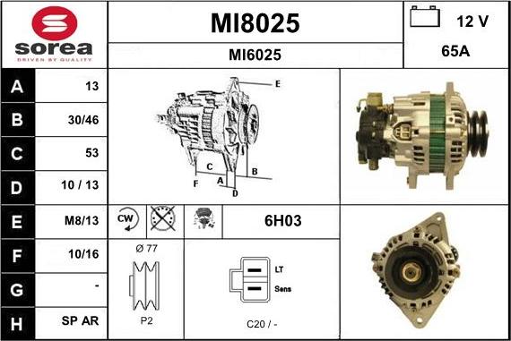 SNRA MI8025 - Генератор vvparts.bg