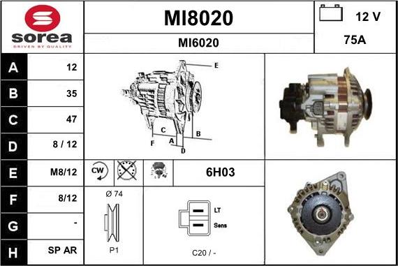 SNRA MI8020 - Генератор vvparts.bg