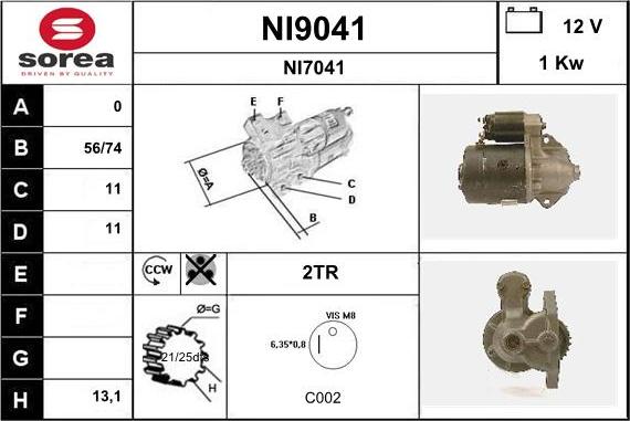 SNRA NI9041 - Стартер vvparts.bg