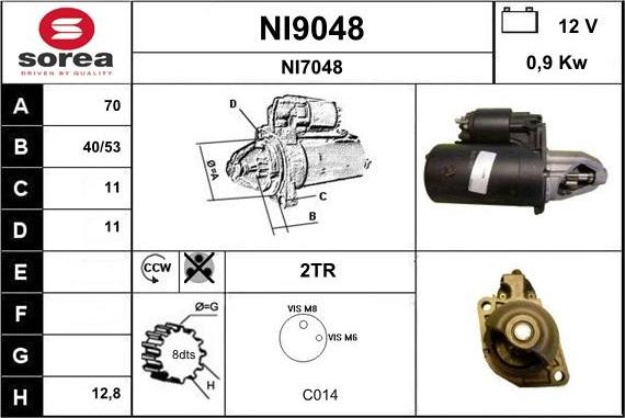 SNRA NI9048 - Стартер vvparts.bg