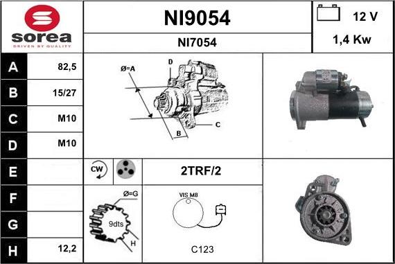 SNRA NI9054 - Стартер vvparts.bg