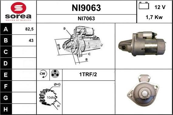 SNRA NI9063 - Стартер vvparts.bg