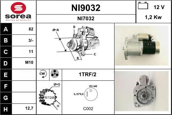 SNRA NI9032 - Стартер vvparts.bg