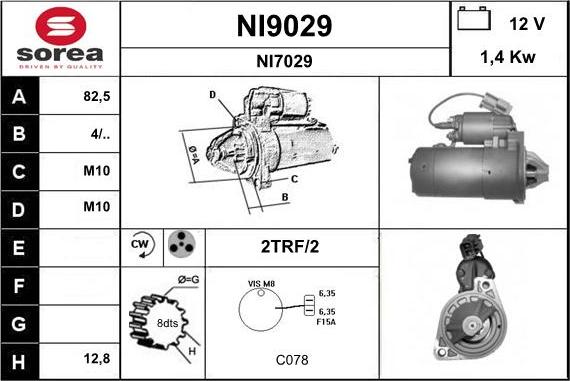 SNRA NI9029 - Стартер vvparts.bg