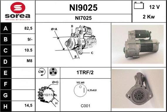 SNRA NI9025 - Стартер vvparts.bg