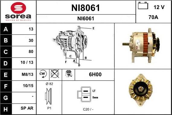 SNRA NI8061 - Генератор vvparts.bg