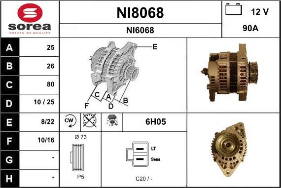 SNRA NI8068 - Генератор vvparts.bg