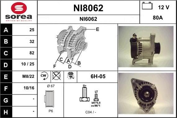 SNRA NI8062 - Генератор vvparts.bg