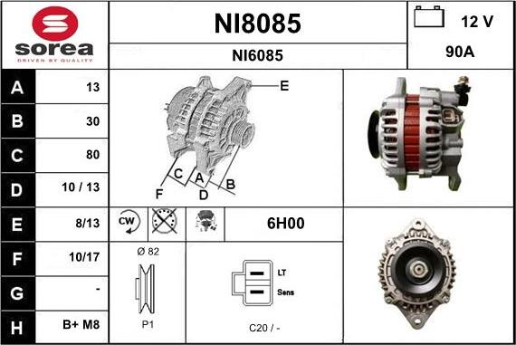 SNRA NI8085 - Генератор vvparts.bg