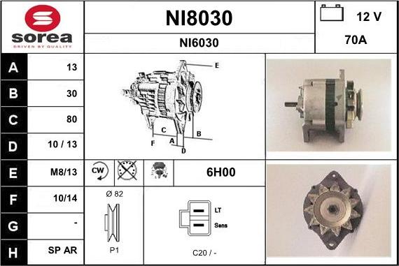 SNRA NI8030 - Генератор vvparts.bg