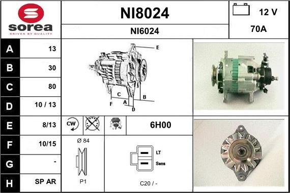 SNRA NI8024 - Генератор vvparts.bg