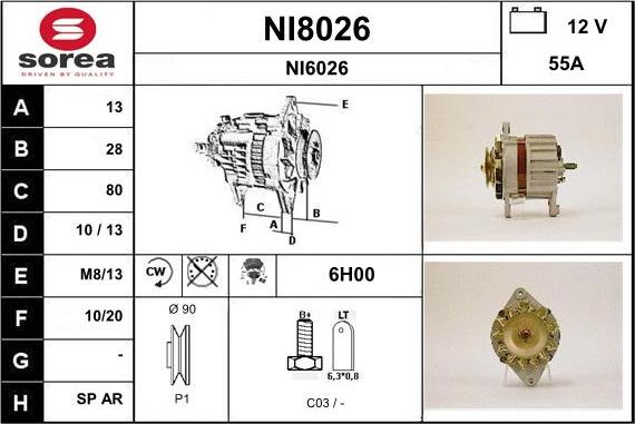 SNRA NI8026 - Генератор vvparts.bg