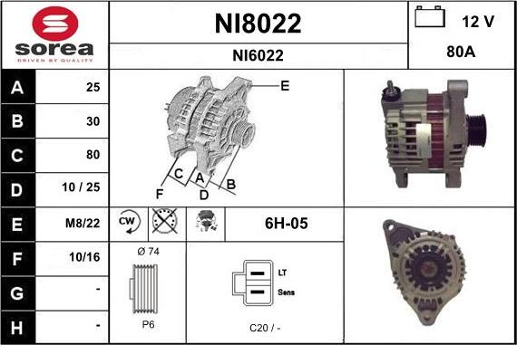 SNRA NI8022 - Генератор vvparts.bg