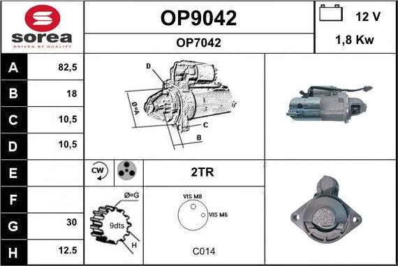 SNRA OP9042 - Стартер vvparts.bg