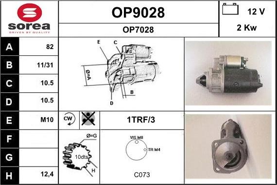 SNRA OP9028 - Стартер vvparts.bg