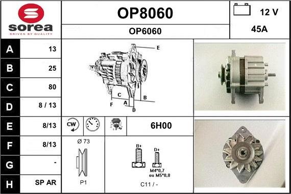 SNRA OP8060 - Генератор vvparts.bg