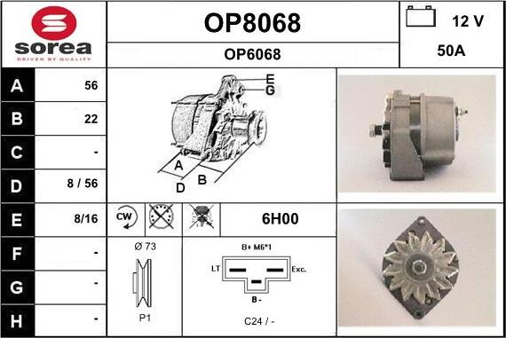 SNRA OP8068 - Генератор vvparts.bg