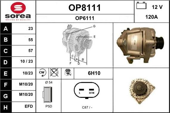 SNRA OP8111 - Генератор vvparts.bg