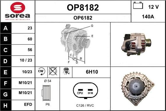 SNRA OP8182 - Генератор vvparts.bg