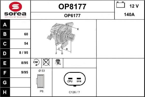 SNRA OP8177 - Генератор vvparts.bg