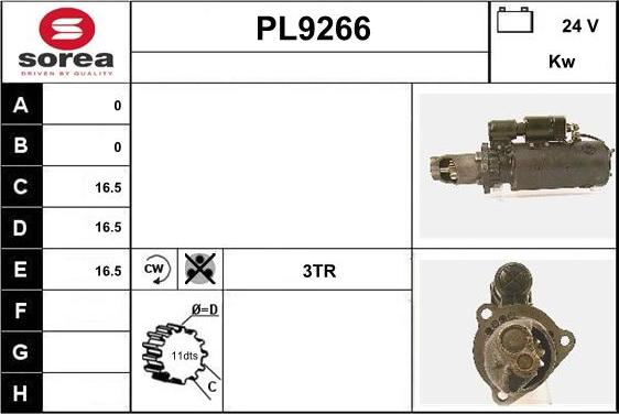 SNRA PL9266 - Стартер vvparts.bg