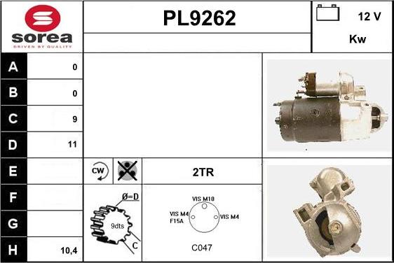 SNRA PL9262 - Стартер vvparts.bg